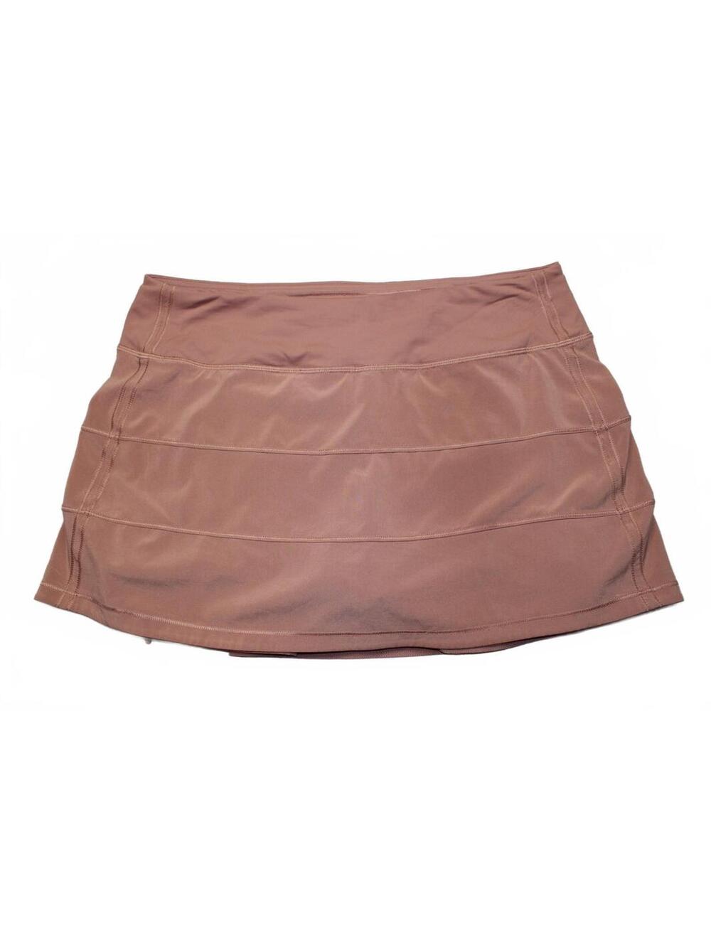 Lululemon Pace Rival Mid-Rise Skirt Pink Taupe Tennis Athletic Skort